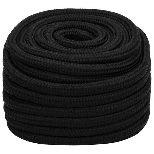Multipurpose Utility Rope 20 mm 50 m Black Polyester