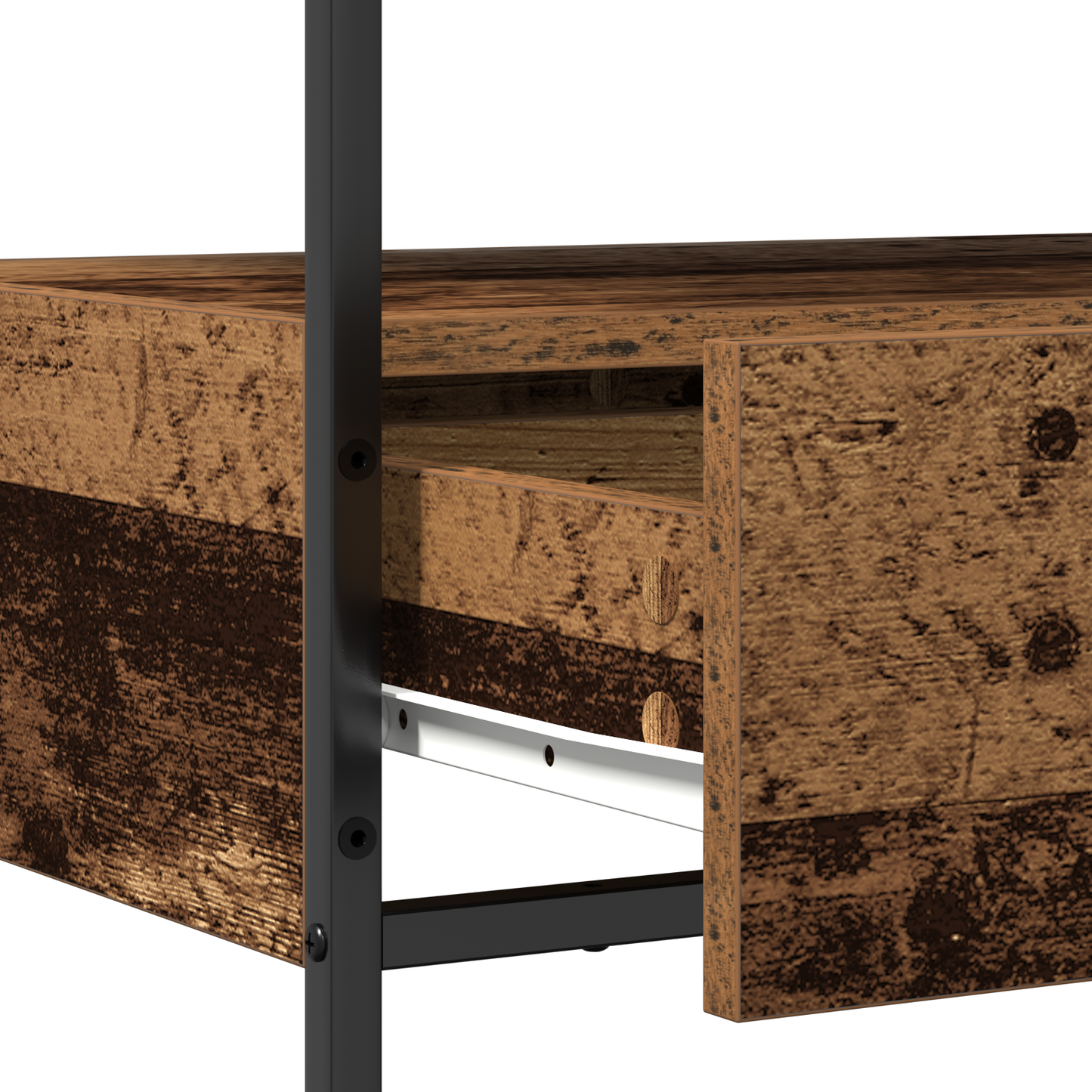 Console Table with Drawer with Shelf Old Wood 75 x 40 x 75 cm