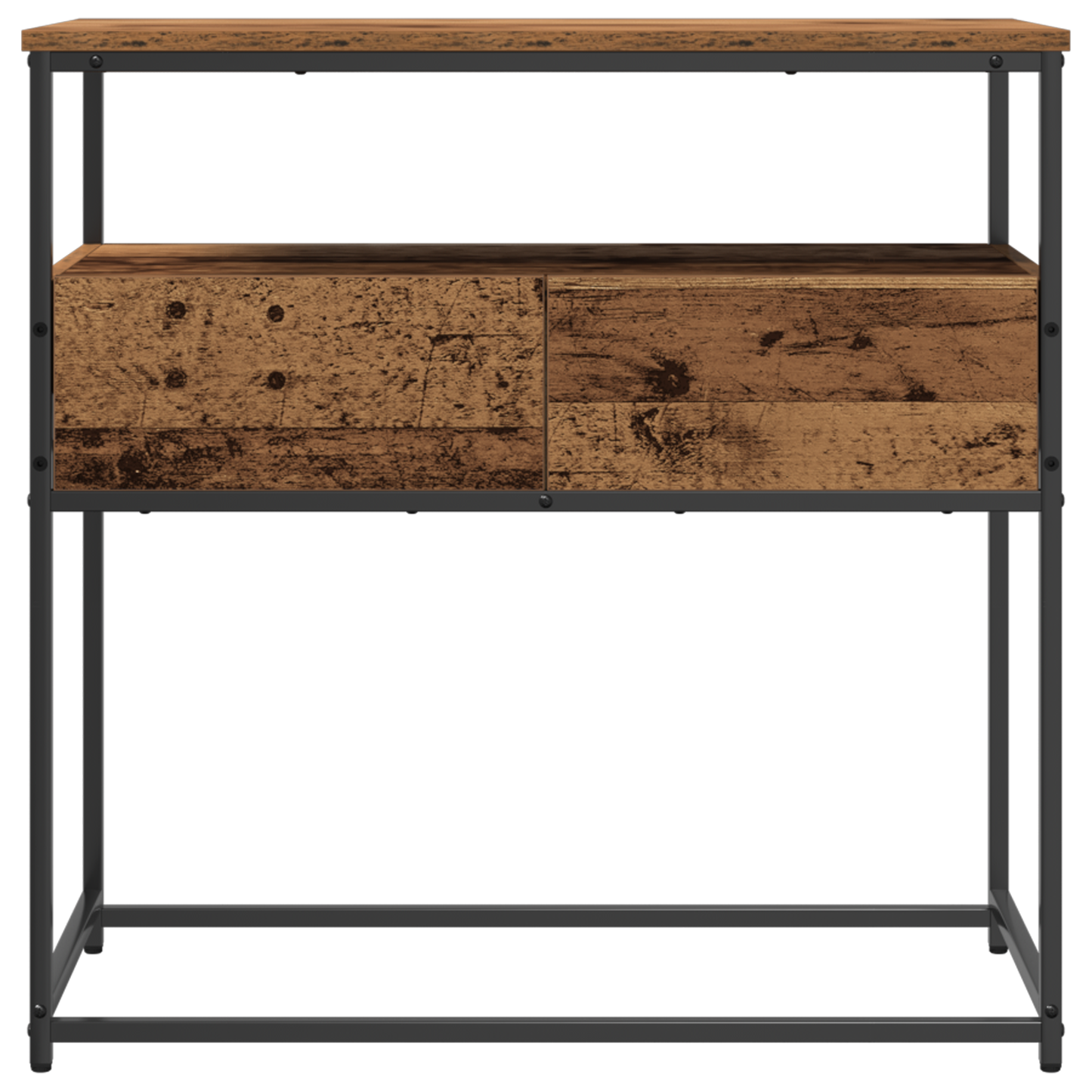 Console Table with Drawer with Shelf Old Wood 75 x 40 x 75 cm