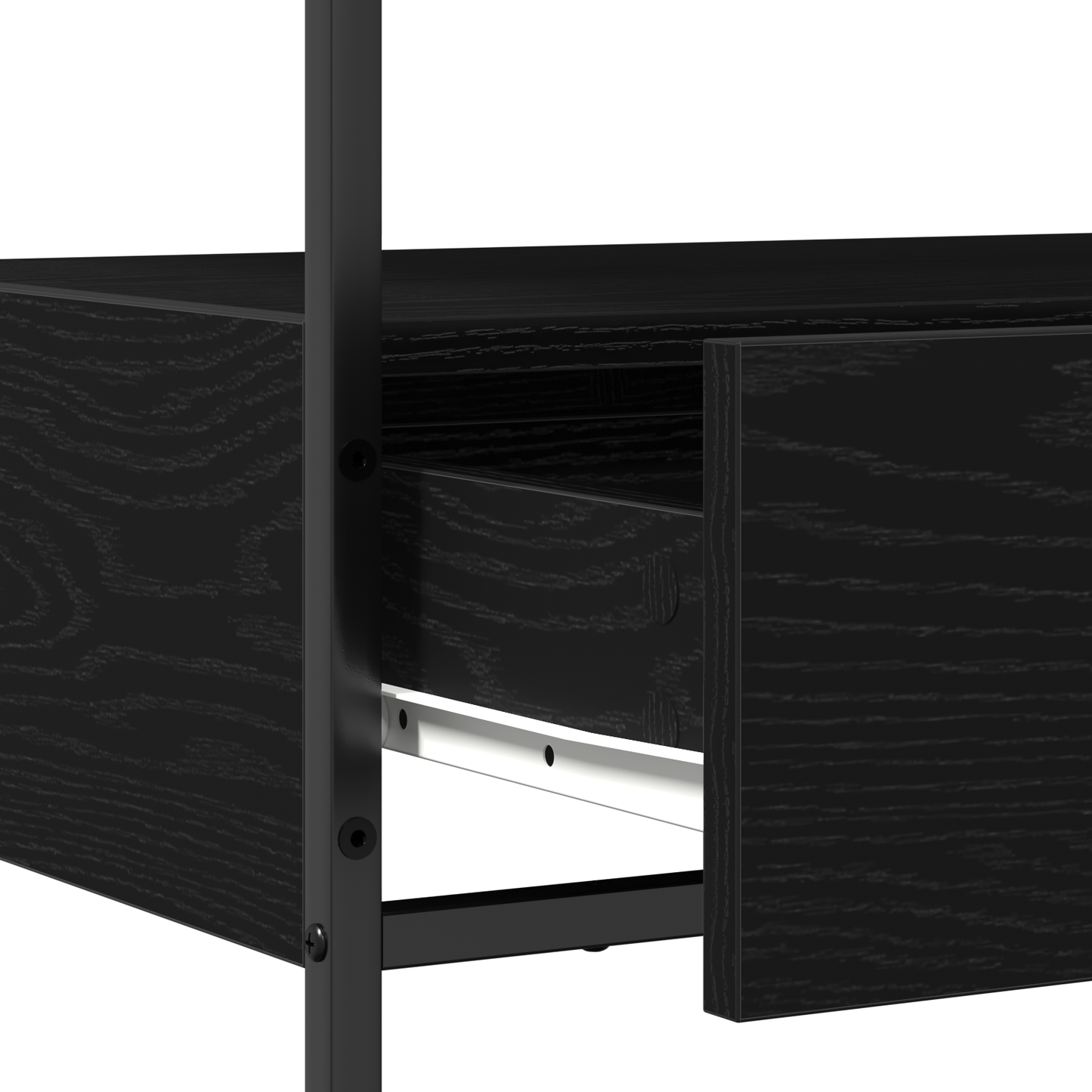Console Table with Drawer with Shelf Black oak 75 x 40 x 75 cm
