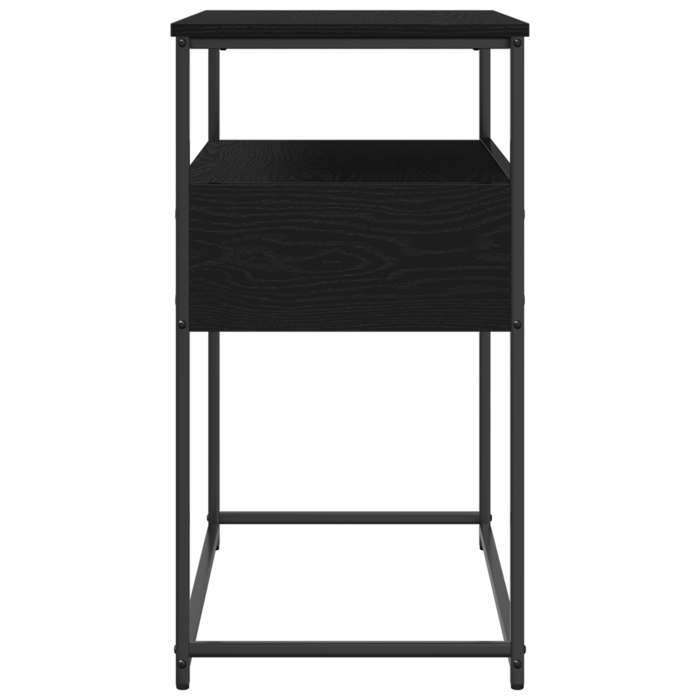 Console Table with Drawer with Shelf Black oak 75 x 40 x 75 cm