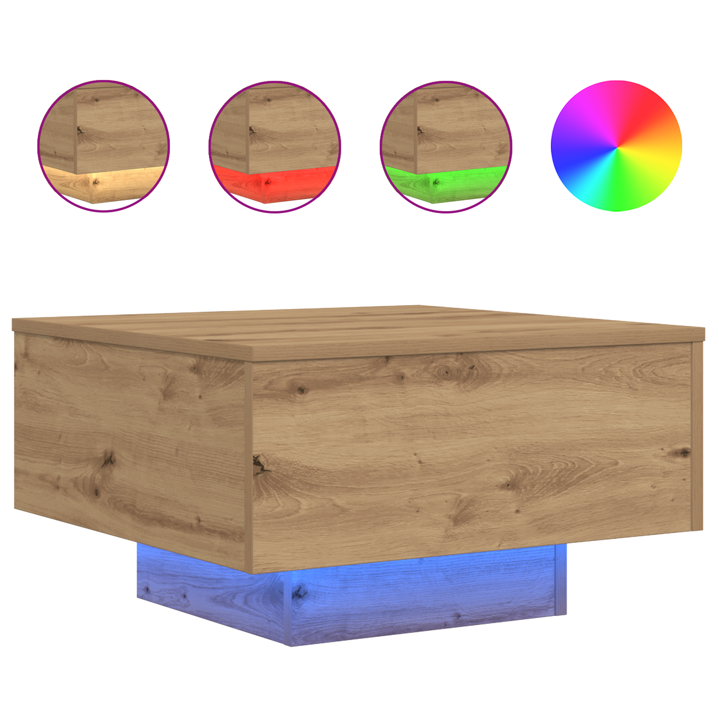 Coffee Table Artisan oak 55 x 55 x31 cm Engineered wood