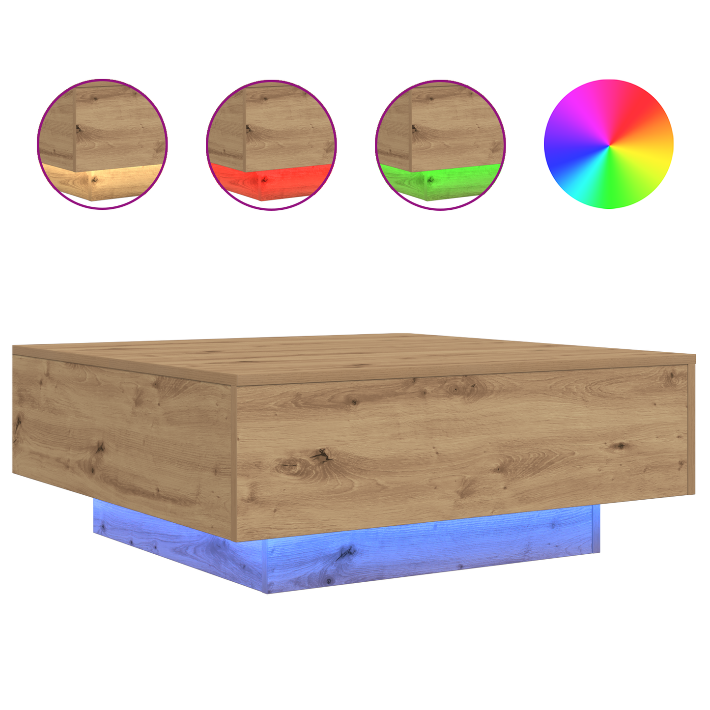 Coffee Table Artisan oak 80 x 80 x 31 cm Engineered wood