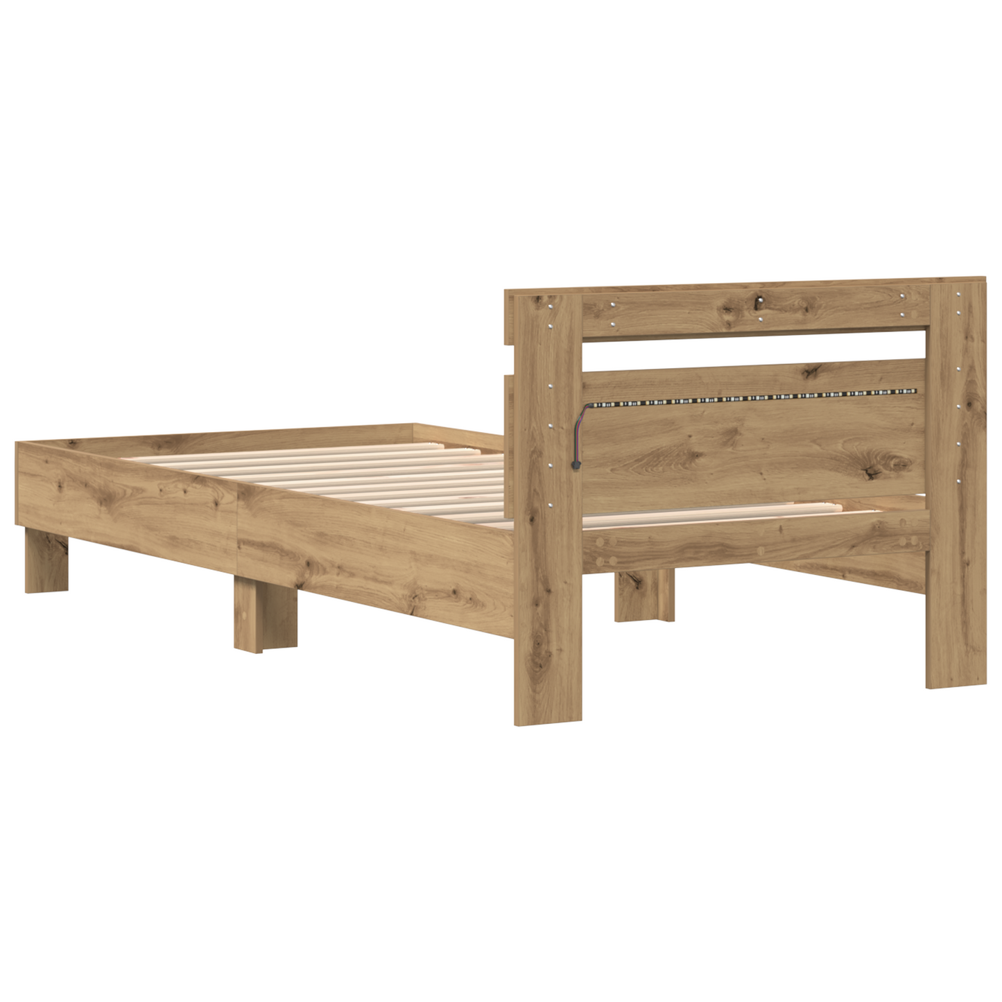 Bed Frame Artisan oak 100 x 200 cm Engineered wood