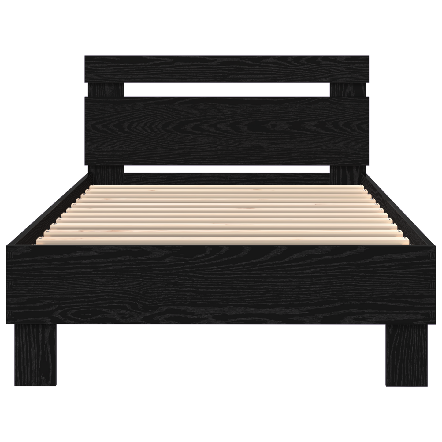 Bed Frame Black oak 90 x 190 cm Engineered wood