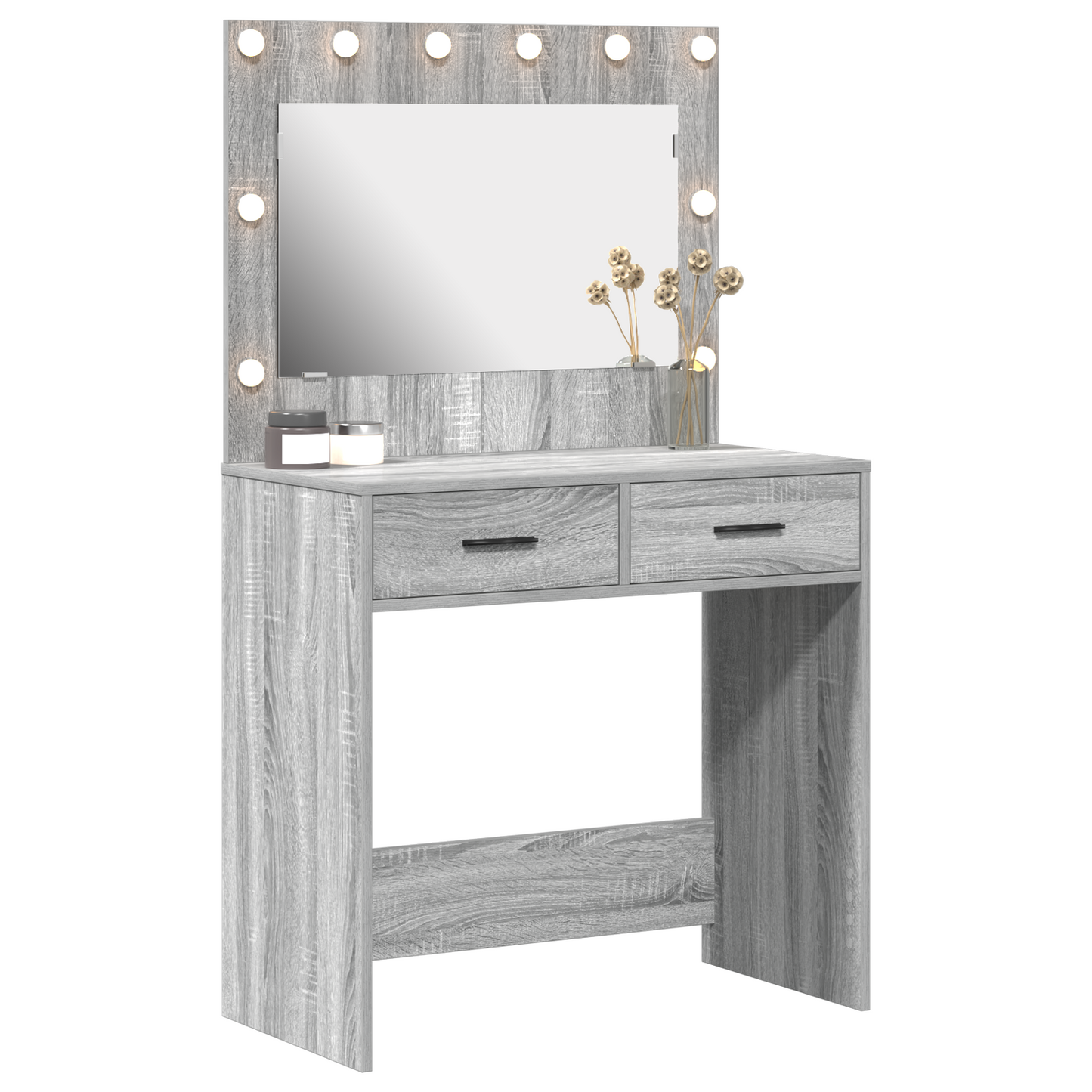 Dressing Table Grey sonoma 78.5 x 41 x 135 cm Engineered wood