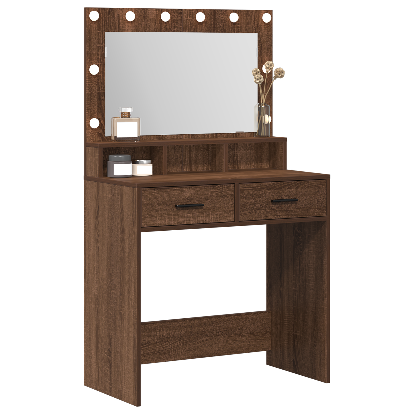 Dressing Table Brown Oak 79 x 41 x 135 cm Engineered wood
