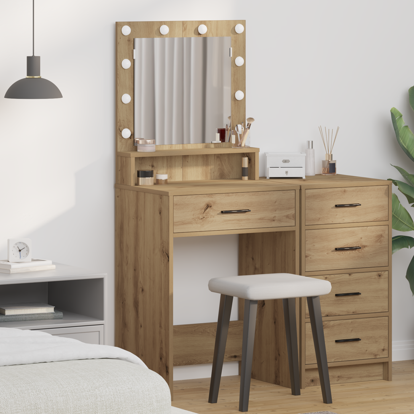 Dressing Table Artisan oak 79 x 41 x 135 cm Engineered wood