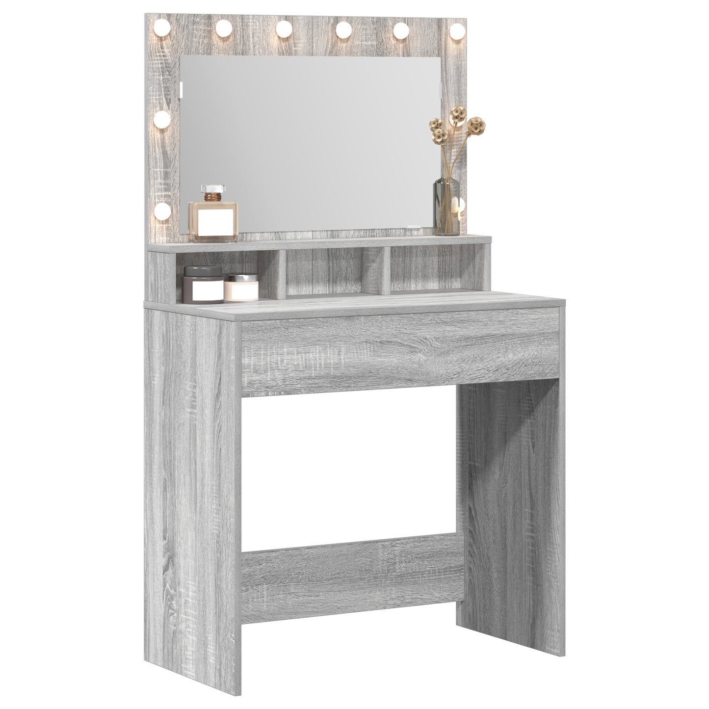 Dressing Table Grey sonoma 79 x 41 x 135 cm Engineered wood