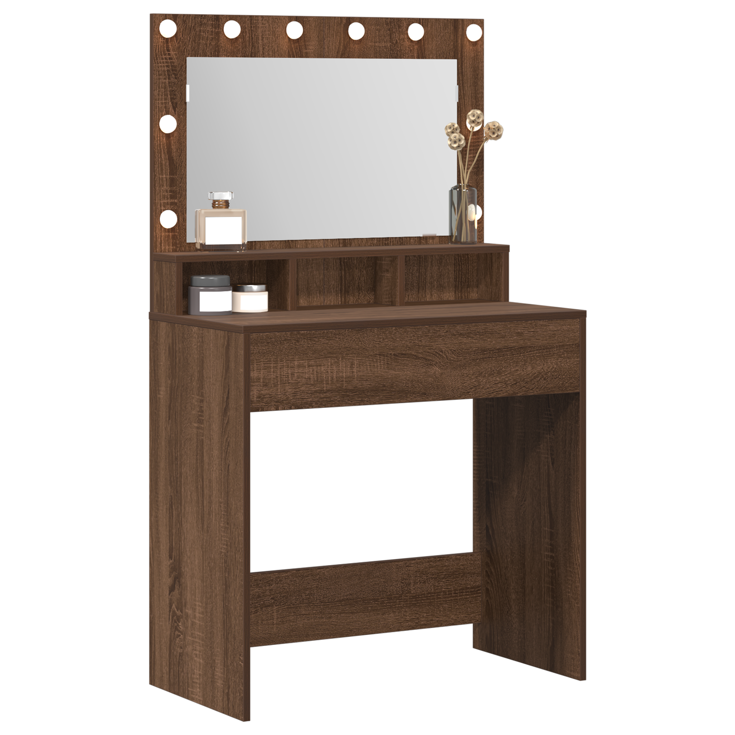 Dressing Table Brown Oak 79 x 41 x 135 cm Engineered wood