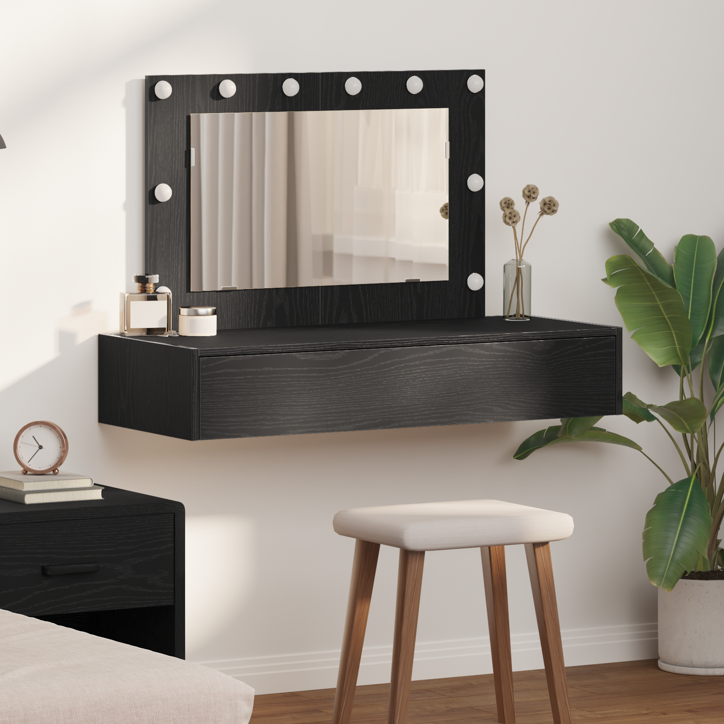 Dressing Table Black 100 x 40 x 70 cm Engineered wood