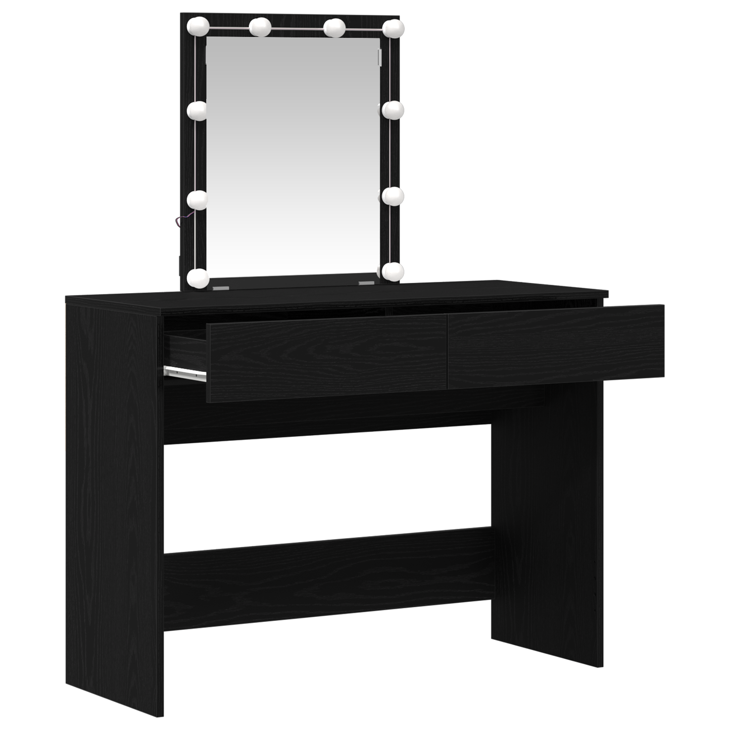 Dressing Table Black oak 100 x 40 x 130 cm Engineered wood