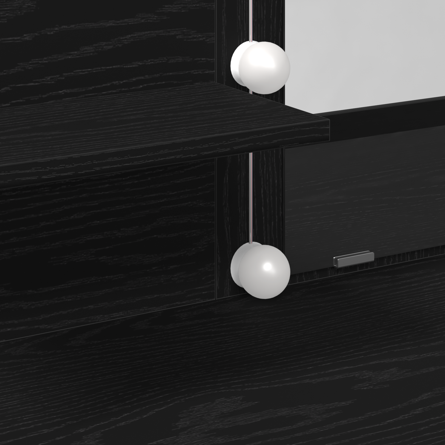 Dressing Table Black oak 100 x 40 x 130 cm Engineered wood