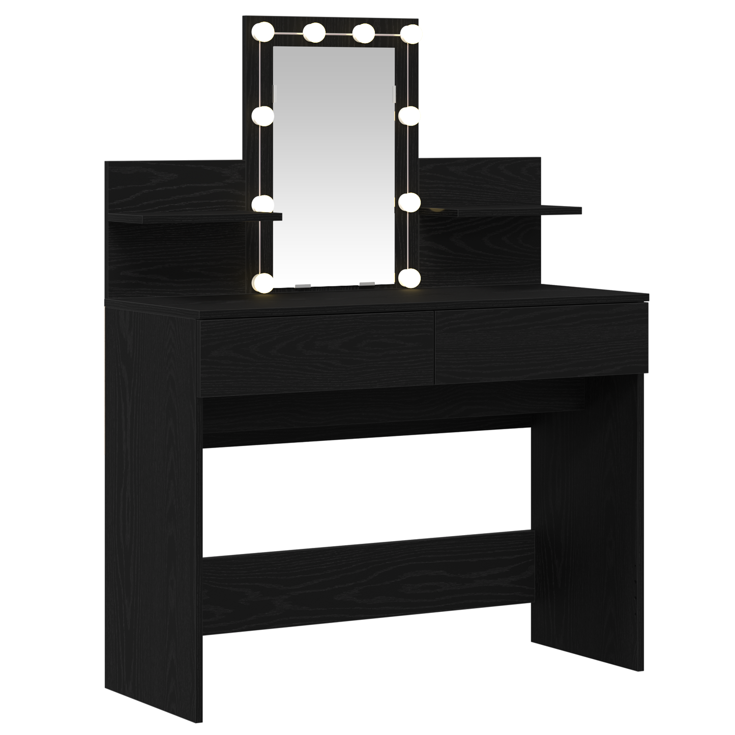 Dressing Table Black oak 100 x 40 x 130 cm Engineered wood