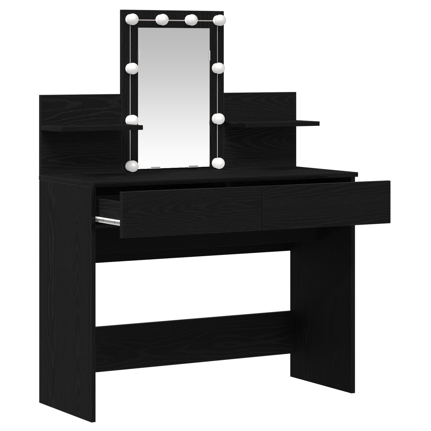 Dressing Table Black oak 100 x 40 x 130 cm Engineered wood