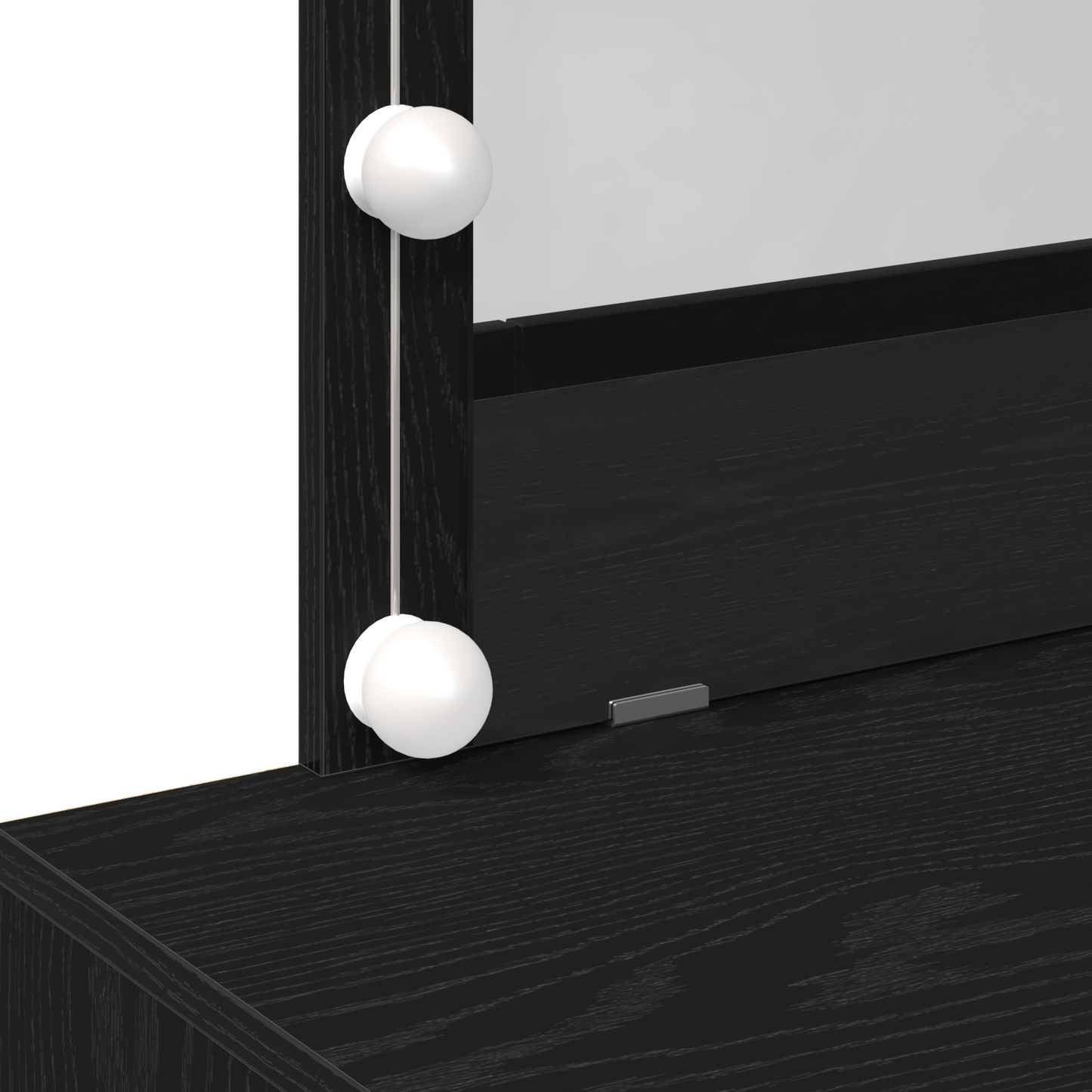 Dressing Table Black oak 100 x 40 x 120 cm Engineered wood