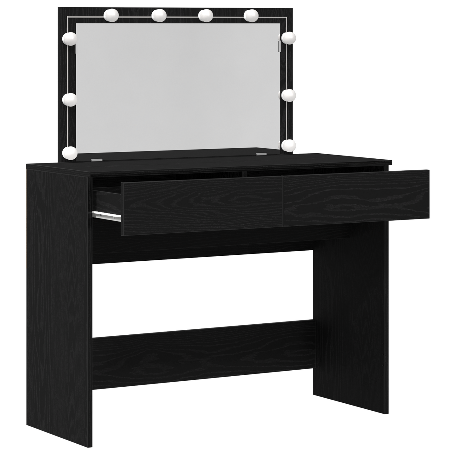Dressing Table Black oak 100 x 40 x 120 cm Engineered wood