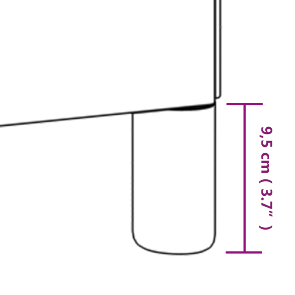 Bed Frame without Mattress Black Full Faux Leather