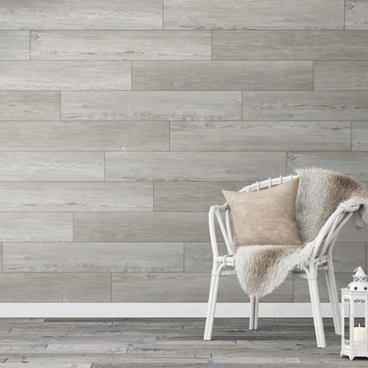 Grosfillex Wallcovering Tile Gx Wall+ 15pcs 15x90 cm Light Grey Oak