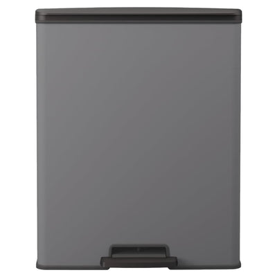 Duo Pedal Bin Deco 26L+26L Cool Grey