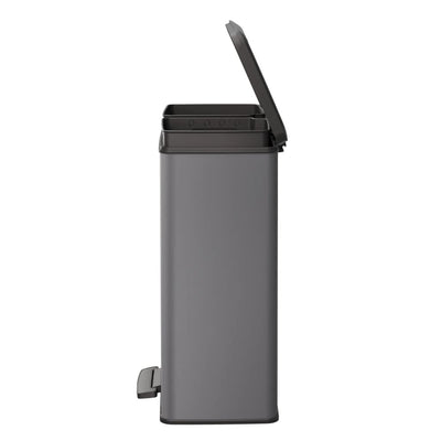 Duo Pedal Bin Deco 26L+26L Cool Grey
