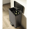 Duo Pedal Bin Deco 26L+26L Cool Grey