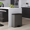 Duo Pedal Bin Deco 26L+26L Cool Grey