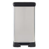 Duo Pedal Bin Deco 23L+23L Silver
