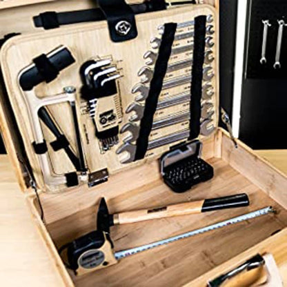 Brüder Mannesmann 108 Piece Tool Set Bamboo Case