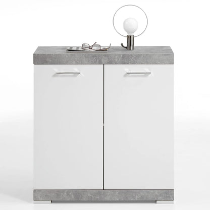 FMD Dresser with 2 Doors 80x34.9x89.9 cm White and Concrete