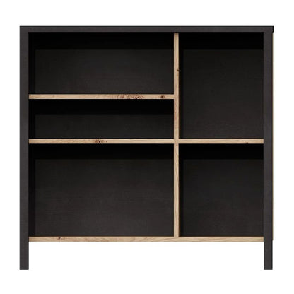 FMD Dresser with 5 Open Compartments Artisan Oak Steel Dark