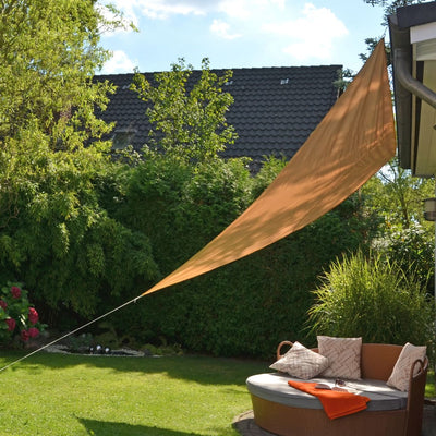 Sunshade Sail Triangular 3.6x3.6x3.6 m Beige