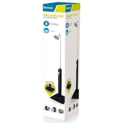 Solar Flow Outdoor Shower Black 8 L