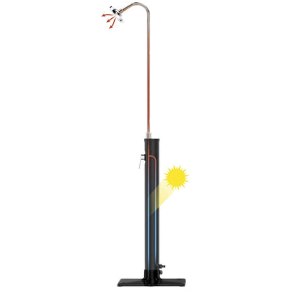 Solar Flow Outdoor Shower Black 8 L