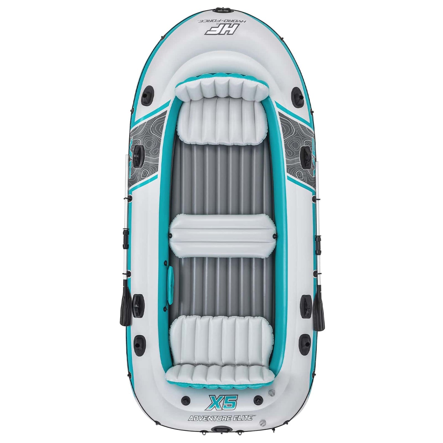 Inflatable Boat Grey and White 3.64 x 1.66 m PVC