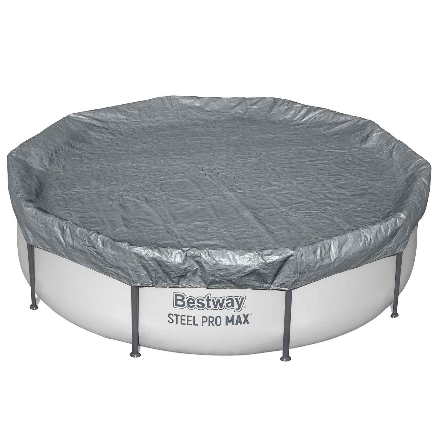 Pool Cover Ø3.05 m Round Polyester Grey