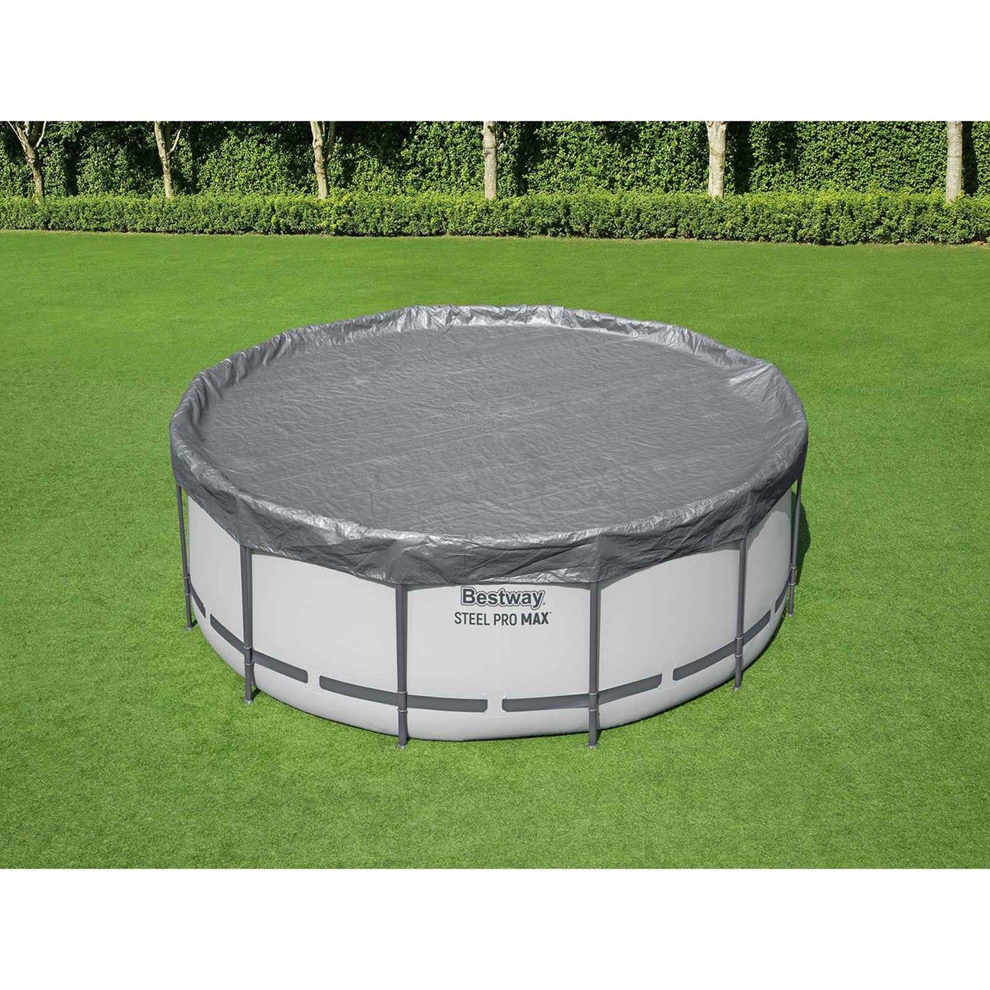 Pool Cover Ø3.66 m Round Polyester Grey