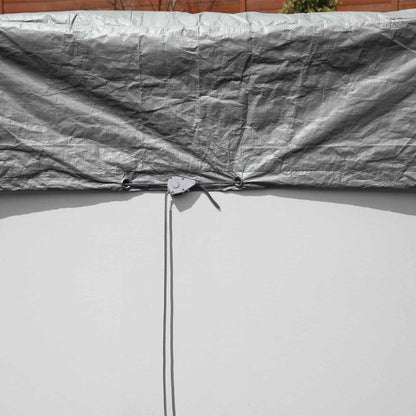 Pool Cover Ø4.88 m Round Polyester Grey