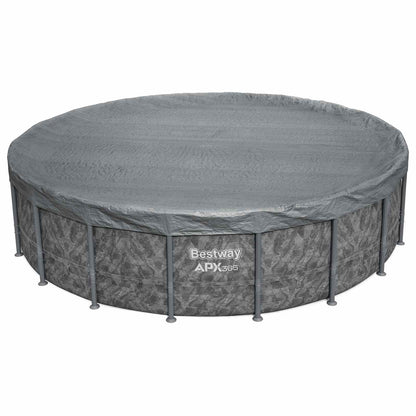 Pool Cover Ø5.49 m Round Polyester Grey