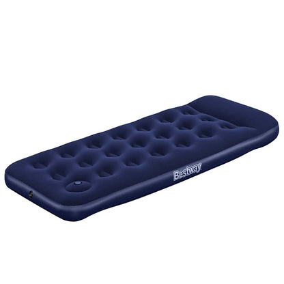 Inflatable Flocked Airbed with Built-in Foot Pump 185 x 76 x 28 cm