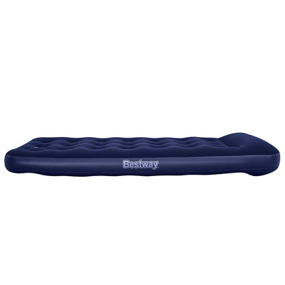 Inflatable Flocked Airbed with Built-in Foot Pump 185 x 76 x 28 cm