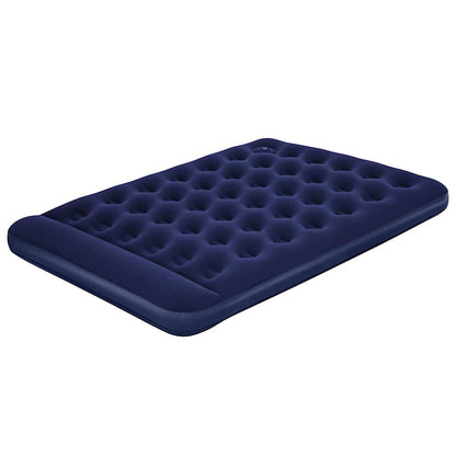 Inflatable Flocked Airbed with Built-in Foot Pump 203 x 152 x 28 cm