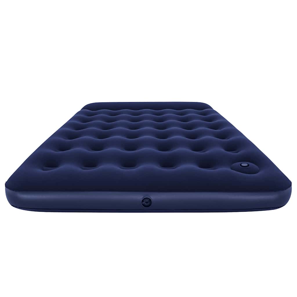 Inflatable Flocked Airbed with Built-in Foot Pump 203 x 152 x 28 cm