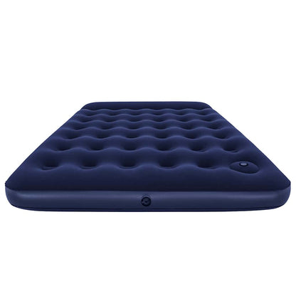 Inflatable Flocked Airbed with Built-in Foot Pump 203 x 152 x 28 cm