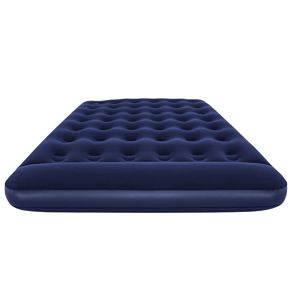 Inflatable Flocked Airbed with Built-in Foot Pump 203 x 152 x 28 cm