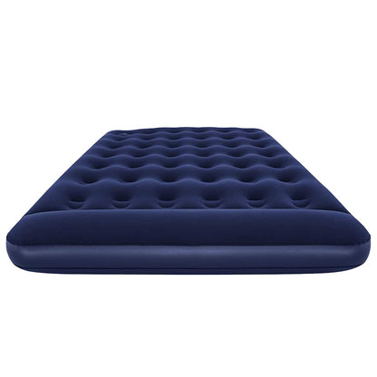 Inflatable Flocked Airbed with Built-in Foot Pump 203 x 152 x 28 cm