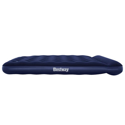Inflatable Flocked Airbed with Built-in Foot Pump 203 x 152 x 28 cm