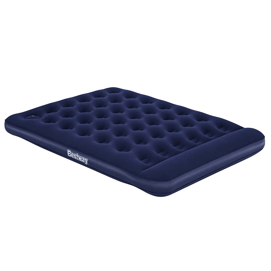 Inflatable Flocked Airbed with Built-in Foot Pump 203 x 152 x 28 cm