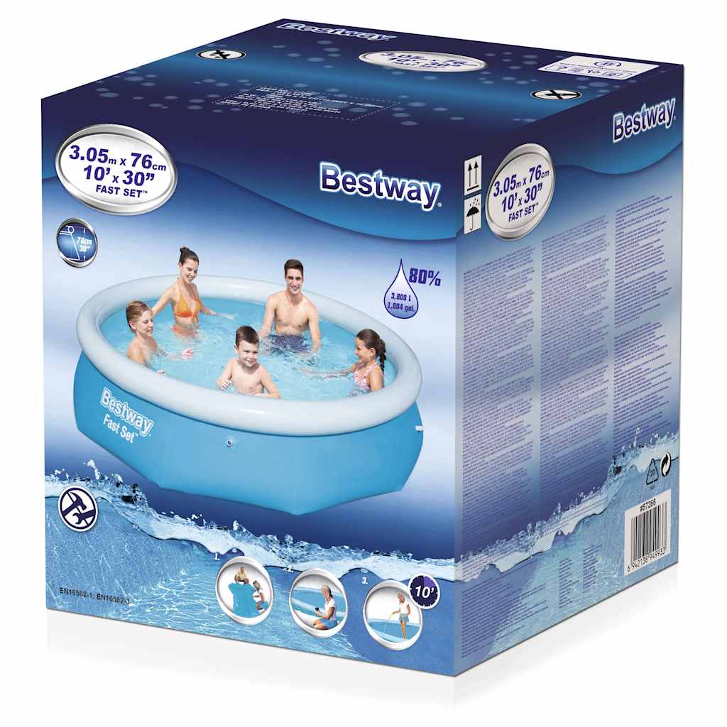 Fast Set Inflatable Swimming Pool Round 305x76 cm 57266