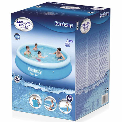 Fast Set Inflatable Swimming Pool Round 366x76 cm 57273